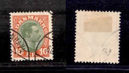 2409 ESTERO  - DANIMARCA - 1927 - 10 Krone Cristiano X (176) - Usato (30) - Autres & Non Classés