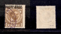 2413 ESTERO  - DANIMARCA - 1919 - 1 Krone Pacchi Postali (4) - Usato (180) - Autres & Non Classés