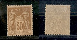 2435 ESTERO  - FRANCIA - 1876 - 30 Cent (64/II) - Nuovo Con Gomma - Autres & Non Classés