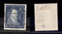 2503 ESTERO  - GERMANIA  - BRD - 1951 - 30+10pfenning Benefattori Umanità (146) - Usato (120) - Autres & Non Classés