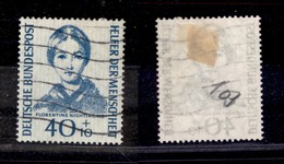 2512 ESTERO  - GERMANIA  - BRD - 1955 - 40+10 Pfenning Benefattori Umanità (225) - Usato (40) - Autres & Non Classés