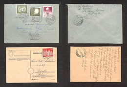 2535 ESTERO  - GERMANIA  - BRD - 1956 - Una Busta E Una Cartolina Con Affrancature Diverse Per L'Italia - Autres & Non Classés