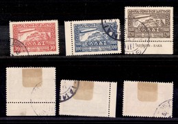 2678 ESTERO  - GRECIA - 1933 - Zeppelin (352/354) - Serie Completa Di 3 Valori - Molto Bella - Usati (150) - Autres & Non Classés