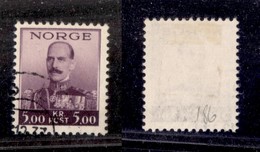 2703 ESTERO  - NORVEGIA - 1937 - 5 Krone Re Haakon VII (194) - Usato (50) - Autres & Non Classés