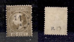 2712 ESTERO  - OLANDA - 1867 - 50 Cent Guglielmo III A Sinistra (12IA) - Usato (180) - Autres & Non Classés