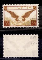 2771 ESTERO  - SVIZZERA - 1929 - 35 Cent Posta Aerea (233z) - Usato (60) - Autres & Non Classés