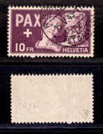 2779 ESTERO  - SVIZZERA - 1945 - 10 Franchi Pax (459) - Usato (150) - Autres & Non Classés