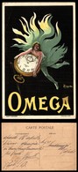 2873 CARTOLINE - PUBBLICITARIE - Omega Orologi - Illustrata Cappiello - Piega Orizzontale Centrale - Scritta Non Viaggia - Autres & Non Classés