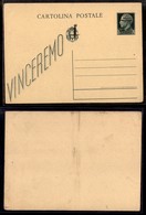 2968 CARTOLINE - FRANCHIGE MILITARI - 1944 - Fascetto In Soprastampa Nero - 15 Cent Vinceremo (C103) - Nuova (120) - Other & Unclassified