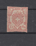 1852 N°20 NEUF* SANS GOMME      COTE 2800 FRS        CATALOGUE ZUMSTEIN - 1843-1852 Poste Federali E Cantonali