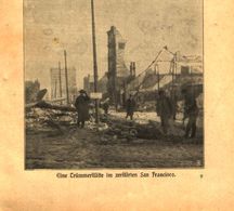Eine Truemmerstätte Im Zerstörten San Francisco / Druck, Entnommen Aus Kalender / 1907 - Colis