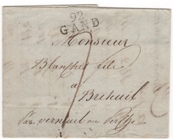 D. Conquis  92  GAND    , Cachet 25 Mm De 1809 - 1792-1815: Départements Conquis