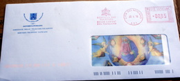 VATICANO 2018, COVER EMA VIAGGIATA - Franking Machines (EMA)