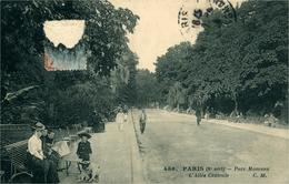 Parc Monceau L'allée Centrale  (timbre Décollé) PARIS - Arrondissement: 08