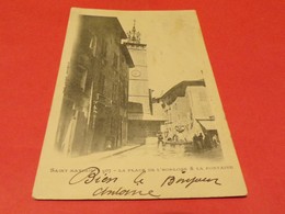 CARTE POSTALE VAR : SAINT MAXIMIN , LA PLACE DE L'HORLOGE ET LA FONTAINE,  ETAT VOIR PHOTO  . POUR TOUT RENSEIGNEMENT ME - Saint-Maximin-la-Sainte-Baume