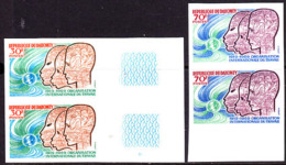 Dahomey (1969) Set Of 2 Imperforate Pairs.  50th Anniversary ILO. Scott Nos 257-8, Yvert Nos 277-8. - IAO