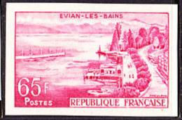 France (1957) Evian-Les-Bains. Trial Color Proof. Famous For Its Mineral Waters. Scott No 856, Yvert No 1131. - Sonstige & Ohne Zuordnung