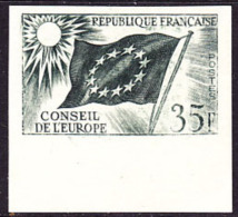 France (1958) Europe Council Flag. Sun. Trial Color Proof.  Scott No 1O5.  Yvert Service No 20. - Sonstige & Ohne Zuordnung