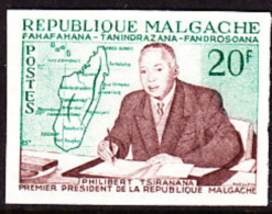Madagascar (1960) President Tsiranana. Imperforate.  Scott No 318, Yvert No 353. - Madagascar (1960-...)