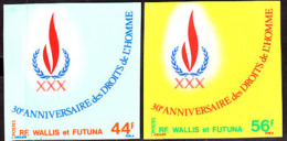 Wallis & Futuna (1978) Human Rights 30th Anniversary. Set Of 2 Imperforates.  Scott Nos 221-2, Yvert Nos 224-5. - Non Dentellati, Prove E Varietà