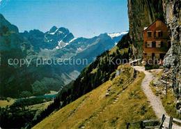 12855564 Wildkirchli Weissbad Berggasthaus Aescher Gegen Seealpsee Meglisalp Und - Weissbad 