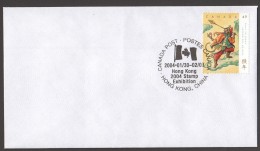 2004  Cover Cancelled At Hong Kong Stamp Exhibition - Storia Postale