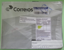 Brazil 2017 Registered Cover To Nicaragua - Machine Franking Label - Cartas & Documentos