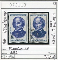 Frankreich - France - Francia -  Michel 1182 Sans Couleur Bleu-vert ** + Timbre Normale Oblit. - ** Mnh Neuf Postfris - Unused Stamps