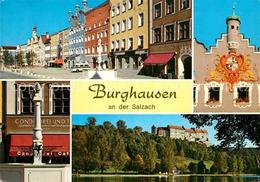 72855639 Burghausen Salzach Partie Am Wasser Altstadt Mit Brunnen Burghausen - Burghausen
