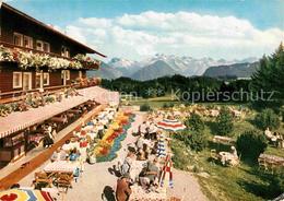 72857033 Sonthofen Oberallgaeu Sonnenalp Berggaststaette Terrasse Alpenpanorama - Sonthofen