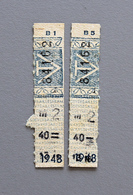 2 Tickets Papier Bleu DesTramways De Versailles 1948 Coll Schnabel - Europe