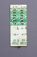 2 Tickets Papier Vert  DesTramways De Versailles 1953 Coll Schnabel - Europa