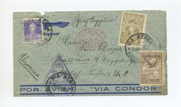 1934 Argentinien Zeppelinpost Brief Von Der Rückfahrt  Der 3. Südamerikafahrt über Flughafen Halle Sieger 256 - Lettres & Documents