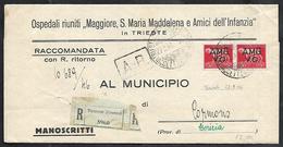 GR2498  - TRIESTE  - PIEGO RACCOMANDATO DA TRIESTE - Storia Postale