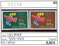 Island 1961 - Iceland 1961 - Islande 1961 - Michel 354-355 - ** Mnh Neuf Postfris - Neufs