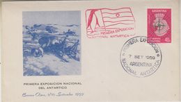 Argentina 1959 Primera Exposicion Nacional Del Antartico Cover (38494) - Autres & Non Classés