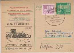 DDR 1980 100. Geburtstag Alfred Wegener Postal Stationery Used (38501) - Other & Unclassified
