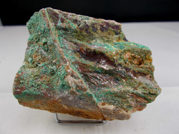 MALACHITE AZURITE (boules) Et Autres OXYDES DU CUIVRE SUR QUARTZ  7 X 5,5 Cm CHESSY - Minéraux