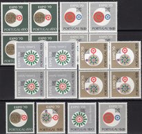 Osaka Nippon 1970 Portugal 1105/8+VB ** 40€ Windrose Bhudda Christus Kultur In Japan Ss Bloc Art M/s Sheets Bf EXPO - 1970 – Osaka (Japón)