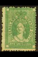 QUEENSLAND  POSTAL FISCAL 1871-72 1s Green Wmk Large Crown And Q, SG F18, Mint Very Lightly Hinged. For More Images, Ple - Sonstige & Ohne Zuordnung