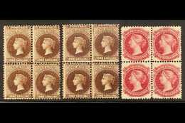 SOUTH AUSTRALIA  1901-02 1s Dark Brown, 1s Dark Reddish Brown & 2s Crimson, SG 147, 148 & 150, Each A Very Fine Mint BLO - Other & Unclassified