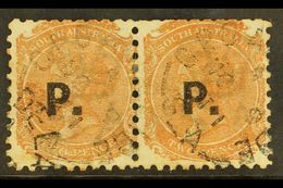SOUTH AUSTRALIA  DEPARTMENTAL STAMPS 2d Orange-red Horizontal Pair With "P." (Police) Overprint In Black, Used With Neat - Other & Unclassified