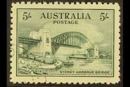 1932  5s Blue-green "Sydney Harbour Bridge", SG 143, Cancelled To Order Used (see Footnote In Gibbons Catalogue). For Mo - Sonstige & Ohne Zuordnung