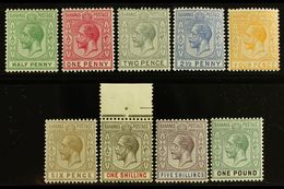 1912-19  KGV Complete Set, SG 81/89, Very Fine Mint, Very Fresh. (9 Stamps) For More Images, Please Visit Http://www.san - Andere & Zonder Classificatie