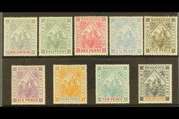 1897-98  Diamond Jubilee Complete Set, SG 116/24, Fine Fresh Mint. (9 Stamps) For More Images, Please Visit Http://www.s - Barbados (...-1966)