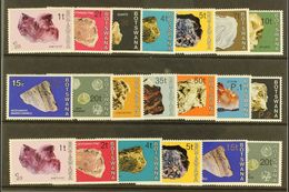 1976-7  Minerals Surcharges, Complete Sets Of Type I & II Ovpts (not Incl. Scarce Pretoria Ovpts), SG 367/80, 367a/75a,  - Botswana (1966-...)