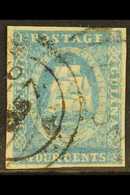 1853-55  4c Pale Blue, SG 20, Fine Used With 4 Margins & Part 1857 Cds. For More Images, Please Visit Http://www.sandafa - British Guiana (...-1966)