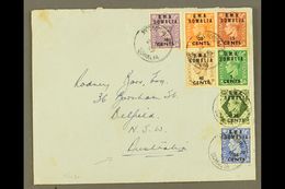 SOMALIA  1949 Plain Envelope To Australia, Franked KGVI 5c On ½d To 40c On 5d & 75c On 9d "B.M.A. SOMALIA" Ovpts, SG S10 - Italian Eastern Africa