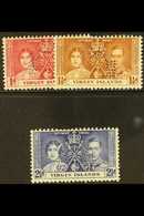 1937  Coronation Set Perforated "Specimen", SG 107s/9s, Fine Mint. (3 Stamps) For More Images, Please Visit Http://www.s - Britse Maagdeneilanden