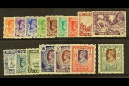 1938-40  Complete Set, SG 18b/33, Very Fie Mint. (16) For More Images, Please Visit Http://www.sandafayre.com/itemdetail - Birmania (...-1947)